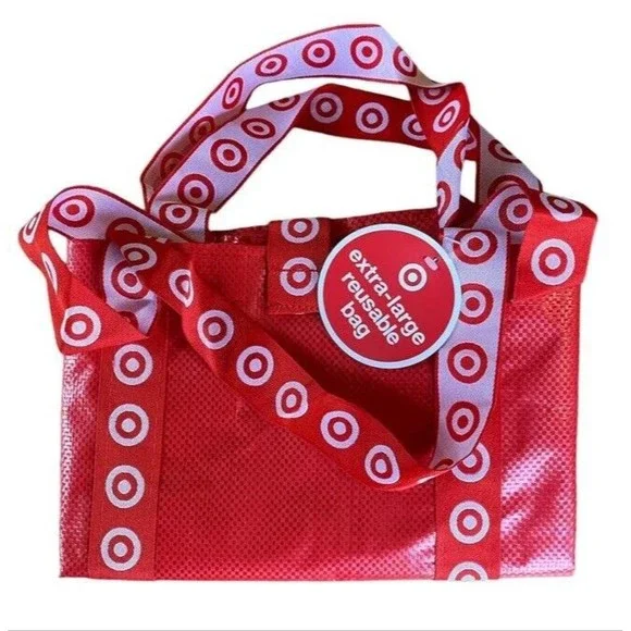 Target Extra Large Recycled Reusable Red Bag 15"x19"14" Ships Quick NEW w/ Tag - Picture 2 of 8